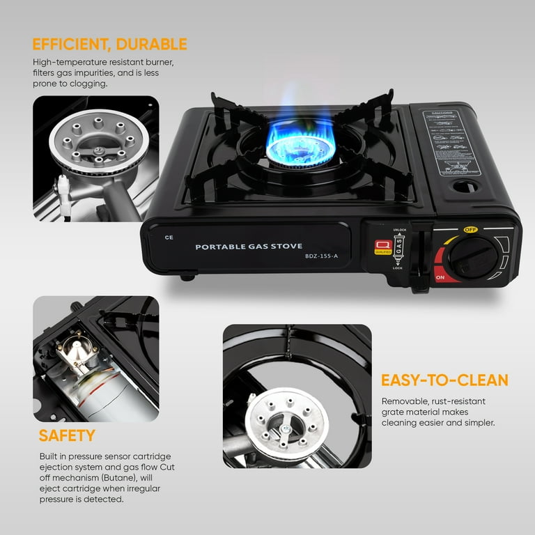 PortableOut Small Single Burner Camping Gas Stove with PortableOut Small Single Burner Camping Gas Stove with