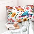 thumbnail image 6 of Disketp Pillow Covers Flowers Birds And Butterflies Pattern Throw Pillow Case Cushion Covers,Cushion For Bedroom,Couch,Home-16"X24", 6 of 9