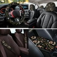 thumbnail image 4 of KUIFORTI Mushroom Forest Car Seat Covers 14 Pack with Steering Wheel Cover Seat Belt Pads Car Headrest Protectors Cars Cup Coasters Wristlet Keychain Fit for Cars Sedan SUV, 4 of 7