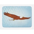 thumbnail image 1 of Eagle Bath Mat, Pop Art Half Toned Background Falcon Retro Comic Style Illustration, Plush Bathroom Decor Mat with Non Slip Backing, 29.5" X 17.5", Pale Blue Cinnamon, by Ambesonne, 1 of 2