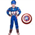 thumbnail image 1 of Avenger Boy Superhero Kids Muscle Capitán América Disfraz Niño Cosplay Superhéroe Disfraces de Halloween, 1 of 2