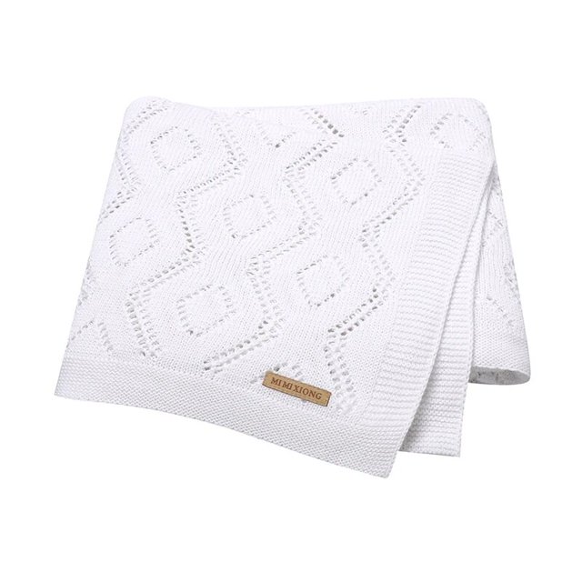 Mantas de punto para recién nacido, edredón para cuna, súper suave, para cochecito Infantil, sofá, ropa de cama, 100x80cm