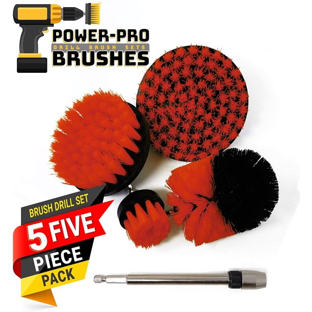 Drill Brush Set Drill Scrubber Attachments Tile Grout Power Brush