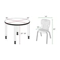 thumbnail image 4 of Regency Kee 36 in. Round Mobile Adjustable Classroom Table- Noble Oak Top, Grey Base & 4 Andy 12 in. Blue Stack Chairs, 4 of 8