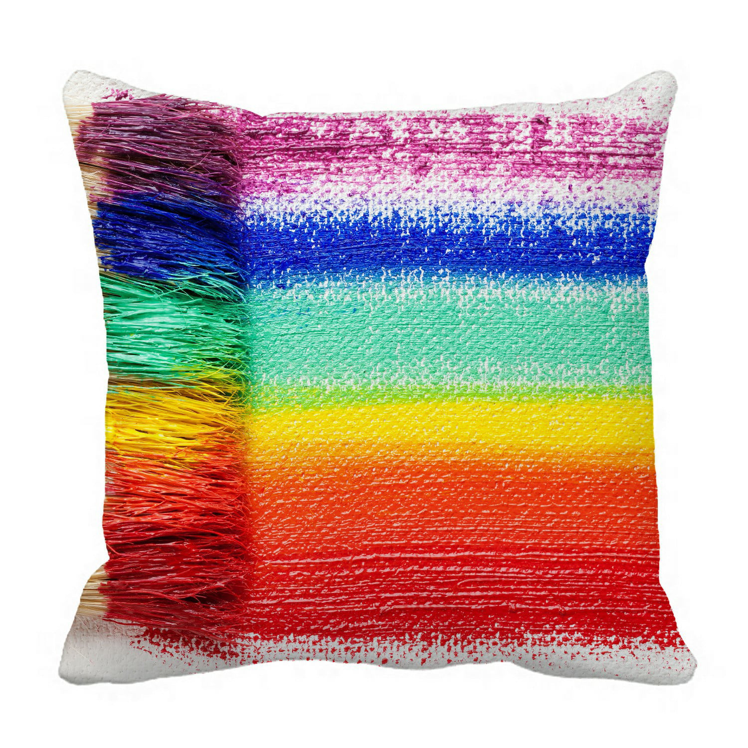 Multicolor 18x18 Tie Dye Designs Tie Dye Rainbow Pattern Watercolor Throw Pillow 