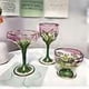 thumbnail image 3 of Copa de champán medieval austriaca, copa de vino tinto de cristal, cuenco de helado rosa pintado a mano, copa de flores vintage, 3 of 4