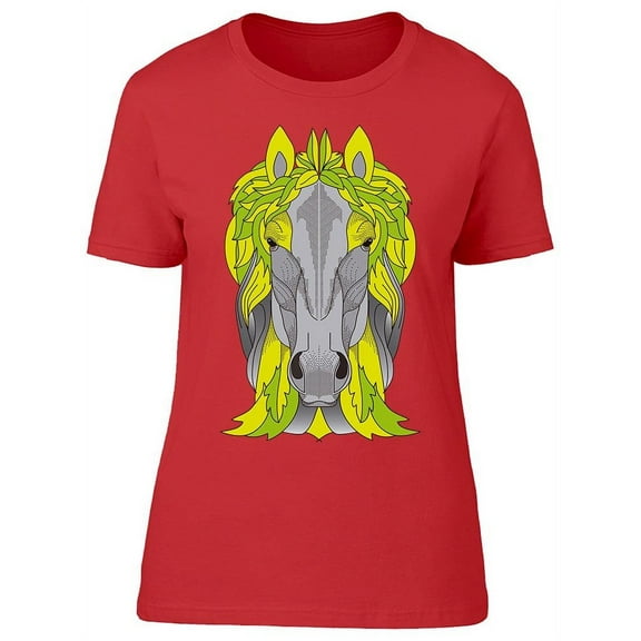 Patterned Horse Head T-Shirt Women -Image by Shutterstock, Female XX-Large