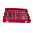 thumbnail image 1 of Organizador de joyas Bearachild 54 rejillas caja de almacenamiento Rosa roja, 1 of 6