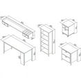 thumbnail image 6 of Bush Connecticut 60W Writing Desk Office Suite in Black Suede Oak, 6 of 7