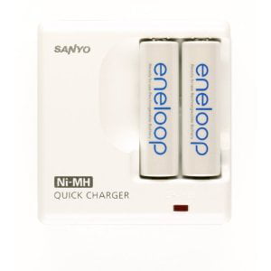 Sanyo NEW 1500 eneloop 2 Pack AA Ni-MH Pre-Charged Rechargeable Batteries