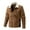 Brown Coat for Men, variant on BVnarty Men's Fleece Lined Denim Jacket Winter Warm Zipper Faux Suede Coat Outwear (Brown,XL)