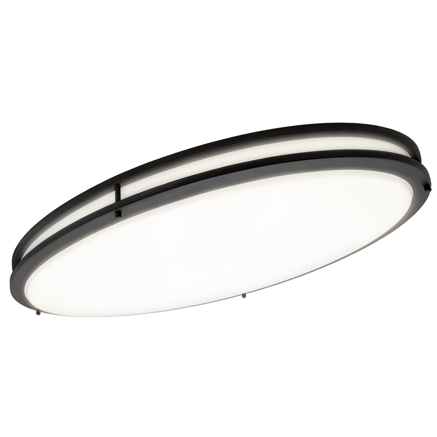 Maxxima 32” 3 CCT Oval Black LED Ceiling Mount Light Fixture, 3000K-5000K, Dimmable