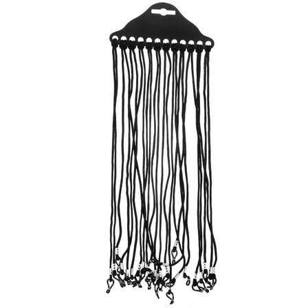 FOMIYES 12pcs Nylon Eyeglass/Spectacle/Sunglass/Eyewear Cord Holder Neck String (Black)