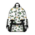 thumbnail image 3 of Cartoon Tractors Green White Pattern Backpack for School,Cute School Bag,Schoolbag with Adjustable Shoulder Straps & Padded Back,15.25"x11.5"x5.25", 3 of 5