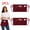 Red, variant on HonorHut 2 Pack Half Waist Server Aprons with 3 Pockets Long Waist Strap Pinafore Waterproof Soft Apron for Servers Waiter Waitress Black and Red