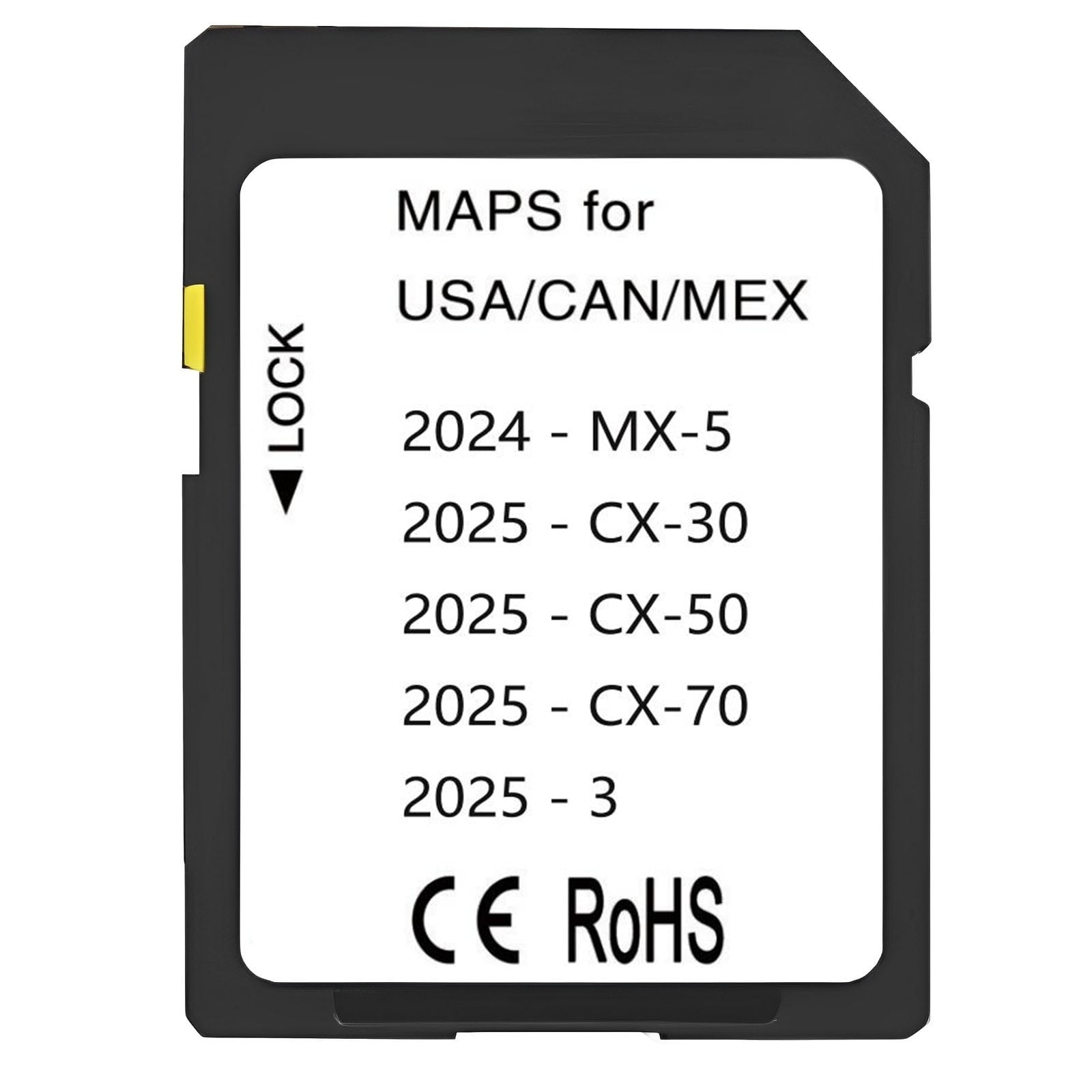 2025 Latest Navigation sd Card Compatible with 2024-MX-5, 2025-CX-30, 2025-CX-50, 2025-CX-70, 2025-3