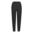 thumbnail image 3 of Owordtank Women's Hippie Yoga Pants with Side Slit Ruffle Long Loose Wide Leg Flowy Lantern Trouser, 3 of 6