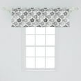 thumbnail image 2 of Ambesonne Floral Valance Pack of 2, Vintage Hibiscus Flowers, 54"X18", Purpleblue Pale Taupe, 2 of 4