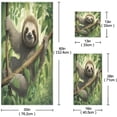 thumbnail image 3 of Sloth in Search Bath Towels Absorbent Bath Towels Set Soft Towel Set for Home Hotel Decor Gym Swim, 3 Piece Wash cloth, 3 of 7