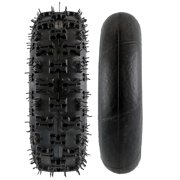 4.10-6 3.50-6 Karting Tire with Inner Tube – 6” Off-Road Tire for Go Kart, ATV, UTV, Quad, Buggy, Dube, Lawn Mower, Drift Trike, Golf Cart, 4 Wheeler – 2-Ply Nylon, Bent Valve – (Set of 4)