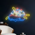 thumbnail image 2 of Handmadetneonsign Rafting Neon Sign, Whitewater Rafting Led Sign, Rafting Mans Sign, Water Sport, 2 of 5