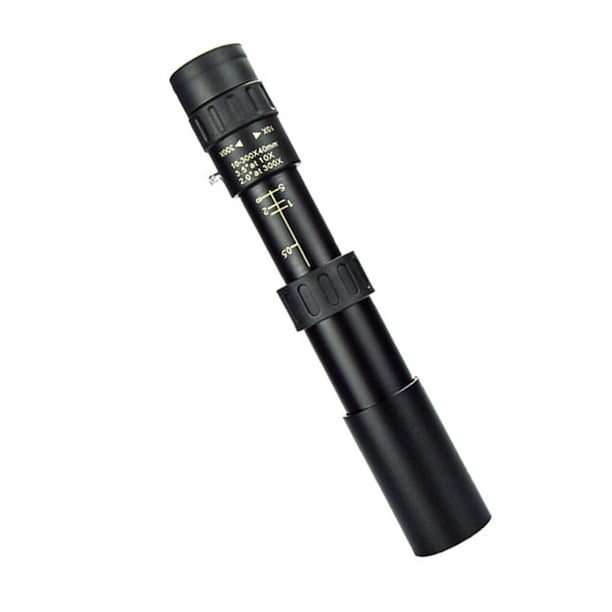 Wosthever Telescopio monocular 10-300x40 Telescopio binocular monocular de alta Compatible con teléfono inteligente con visión Accesorios de cámara y óptica estándar+trípode+clip