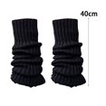 thumbnail image 5 of 1 Pair Winter Calf Covers Knitted Anti-slip High Elasticity JK Lolita Style Solid Color Piled Socks Elastic Thickened Daily Wear Sports Outing Leg Warmers, 5 of 7