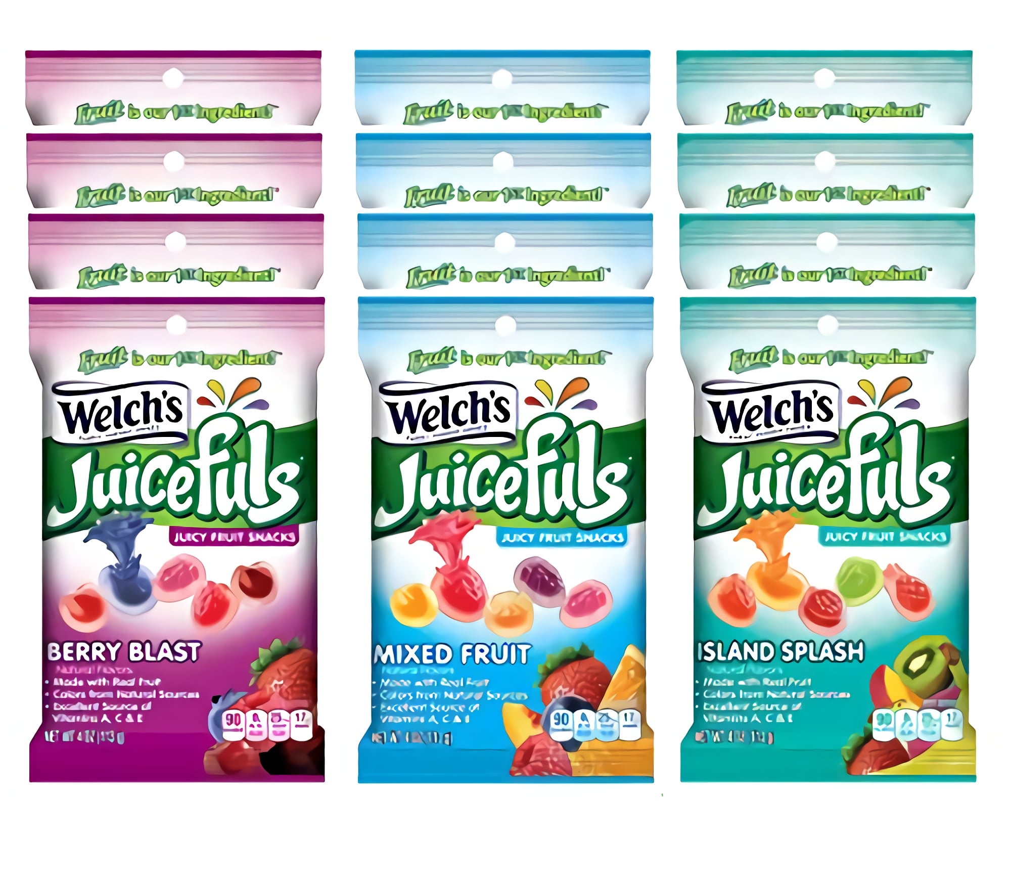 Welch's Juicefuls 4 Oz Variety Pack Berry Blast, Island Splash, Mixed