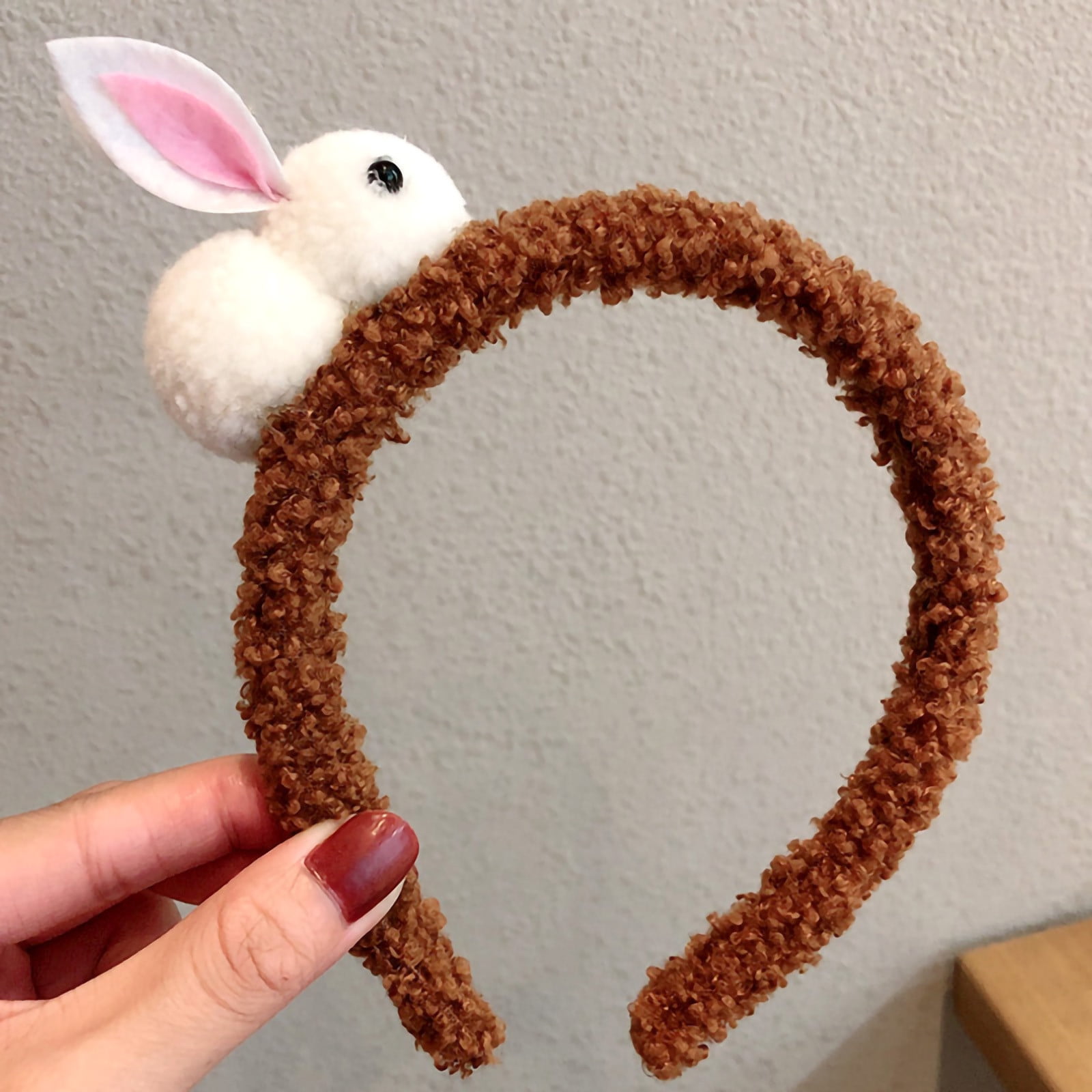 KKCXFJX Cute Bunny Girl Hair Hoop Cute Girl Hair Hoop Children Furry Curly  Ponytail Hair Hoop - Walmart.com