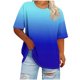 thumbnail image 1 of Mujeres Más Tamaño Manga Larga Tops Cuello Redondo Manga Corta Primavera Verano Camisa Básica Camiseta Superior Poliéster Ligero Suave Cómodo Más Tamaño Tops Casuales, 1 of 6