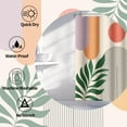 thumbnail image 4 of Boho Mid Century Shower Curtain Beige Abstract Bohemian Neutral Shower Curtains for Bathroom Decor 72W x 72 L Inches Spring Summer Leaves Modern Minimalist Waterproof Fabric Shower Curtains, 4 of 6