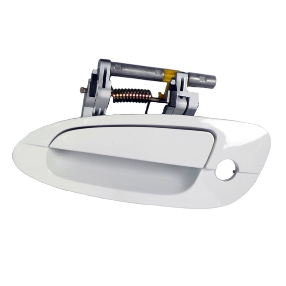 MotorKing Front Left Driver Side Outside Door Handle Compatible with 02-06 Nissan Altima QM1 Cloud White 2002 2003 2004 2005 2006