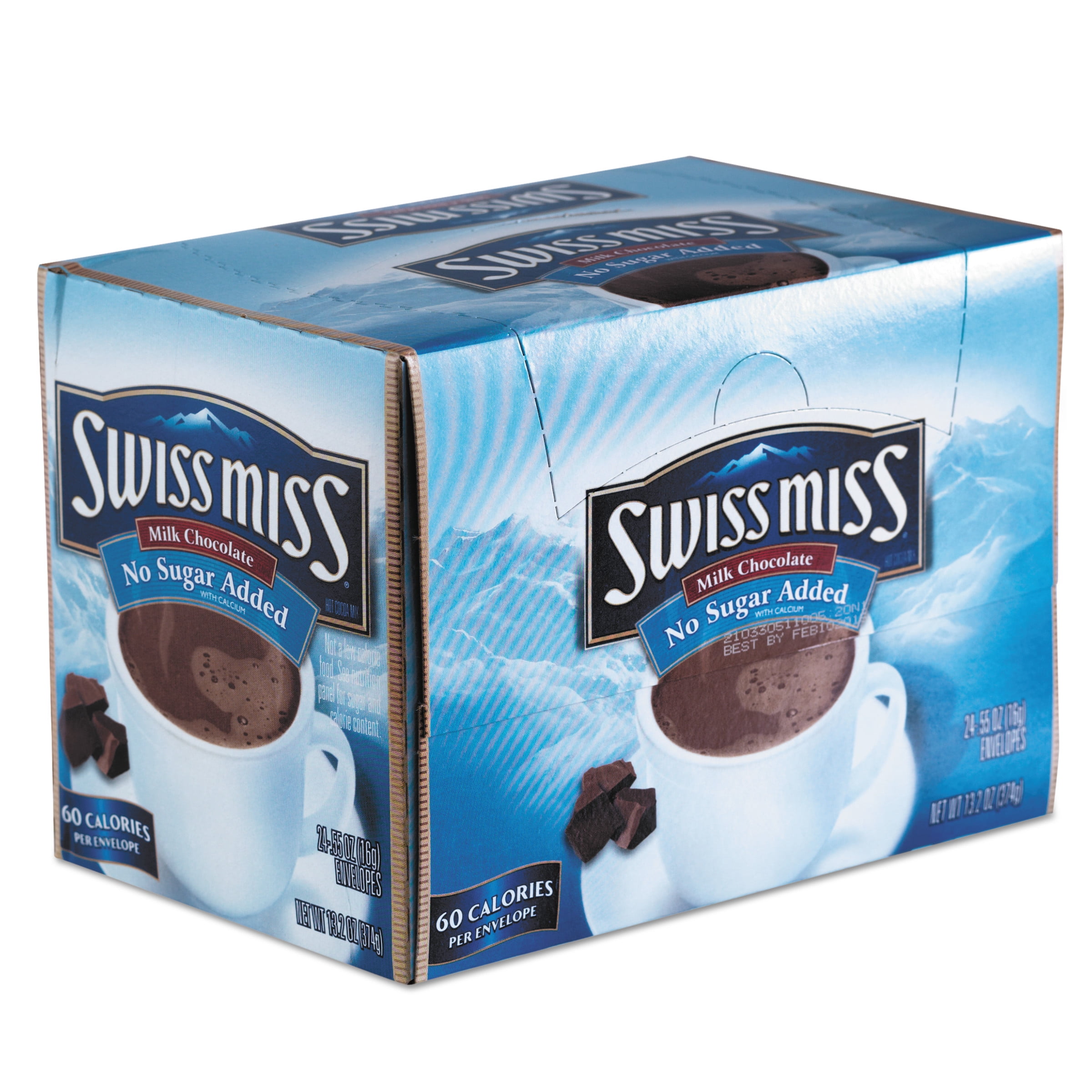 Swiss Miss Hot Cocoa Mix, No Sugar Added, 24 packets