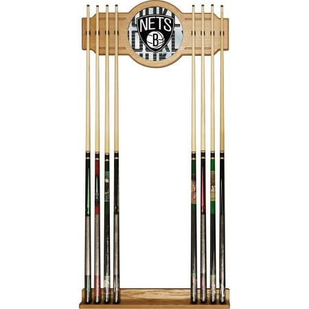 Phoenix Suns NBA Fade Stained Wood Cue Rack with Mirror - Orange, White, Black