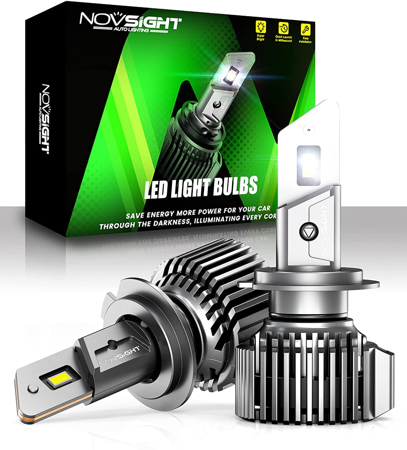 H7 2000W 200000LM LED Headlight Kit High or Low Beam Bulbs 6000K White Lamp