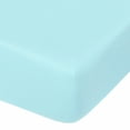 thumbnail image 4 of Ntbay 100% Brushed Microfiber Fitted Crib Sheets, Ultra Cozy and Soft Crib Sheet for Standard Crib and Toddler Mattresses, Boys, Girls, Unisex, 28" x 52", Aqua, 4 of 5