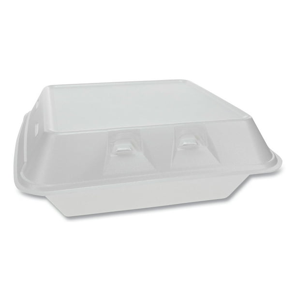 Pactiv Vented Foam Hinged Lid Containers 9 x 9.25 x 3.25