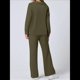 thumbnail image 5 of Conjuntos de Dos Piezas para Mujer, Cuello en V, Conjuntos Casuales A Juego, Ropa de Estar por Casa, Ropa de Otoño, Conjuntos de Viaje, Moda Verde XXL, 5 of 6