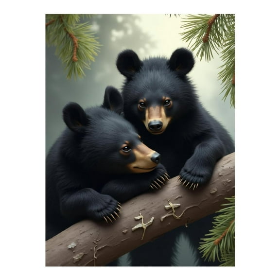 Diamond Art Kit for Adults, Cute Bear Black Print No.137 Diamond Painting for Adults Beginners, 5D DIY Diamond Art Painting Kits, Colorful Diamond Painting Craft for Home Decor 12x16