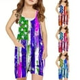 thumbnail image 4 of Odeerbi 5-13 Años Niñas Pantalones Cortos de Verano Mono Día de La Independencia Camisola Romper Transpirable Cómodo Colgante Combinado Bib Pantalones Cortos Generales, 4 of 4