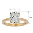 thumbnail image 5 of SuperJeweler 2 1/2 Carat Oval Shape Moissanite Solitaire Engagement Ring in 14 Karat Yellow Gold, 5 of 6