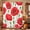 White, Scarlet Red, Emerald Green, Sage, variant on Red Flowers Shower Curtain Set - Small 36" x 72" Washable Bathtub Curtain with 12 Hooks, Spring Botanical Poppy Budding Blossom Floral Waterproof Fabric Stall Shower Curtains for Bathroom Décor