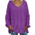 thumbnail image 1 of IMENGL Chandail à Capuchon Ample de Grande Taille Uni à Manches Longues, Violet 2TG, Taille M-3TG, 1 of 5