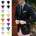 thumbnail image 1 of Men's Satin Solid Plain Color Handkerchief Hanky Pocket Square for Wedding Party, 1 of 8