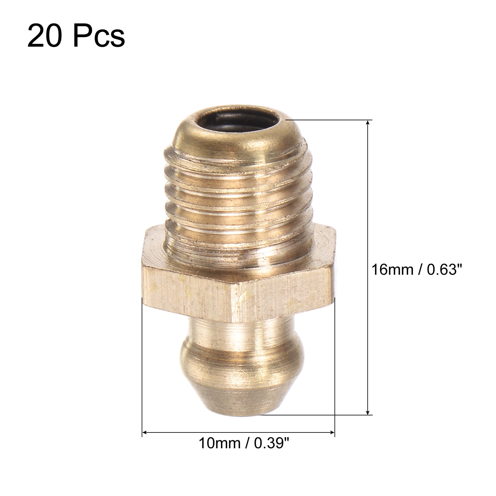 Unique Bargains Straight Hydraulic Grease Fitting for Lubrication of Equipment M8x1mm