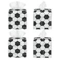 thumbnail image 2 of Picia Soccer Pattern Tissue Box Cover,PVC Leather Square Holder,Tissue Box Holder with Magnetic Bottom,Facial Paper Organizer Dispenser-5.2"X5.2"X5.2", 2 of 8