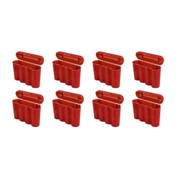 EBC Battery 8 Red Plastic AA AAA Battery Holder Box Storage Cases