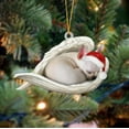 Clearance Syinda Christmas Tree Top 2024 New Sleeping Angel Dog