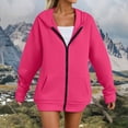 thumbnail image 4 of Godom Women Oversized Zip Up Hoodies Long Sleeve Tunic Sweatshirt Long Fleece Hoodie Jacket with Pockets, 4 of 7