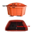 thumbnail image 2 of Hanging Balcony Wall Mounted Flower Pot Semi-Circular Water Storage Potted Plant, 2 of 8